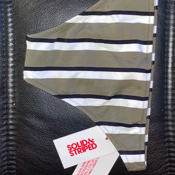 Solid & Striped Womens Cheeky Cut Striped Bikini Bottom Skimpy Cut Discontinued - Picture 7 of 7